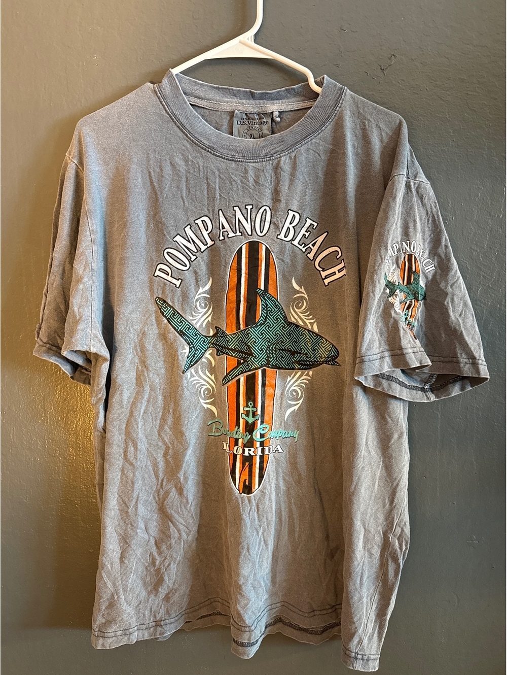 U.S. Vintage Pompano Beach Florida Graphic T-Shirt XL